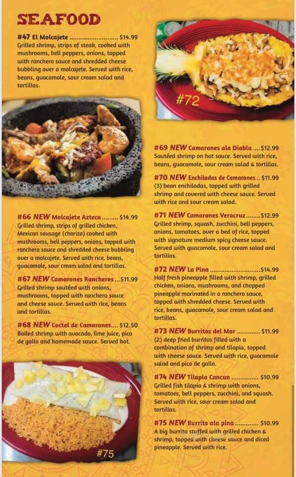 Azteca Mexican - Wauseon, OH menu_pic