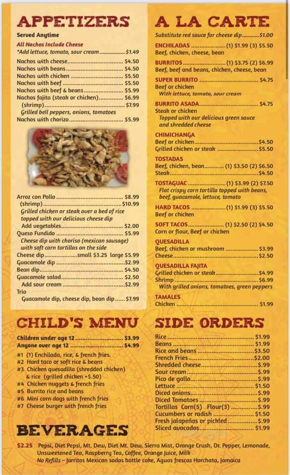Azteca Mexican - Wauseon, OH menu_pic