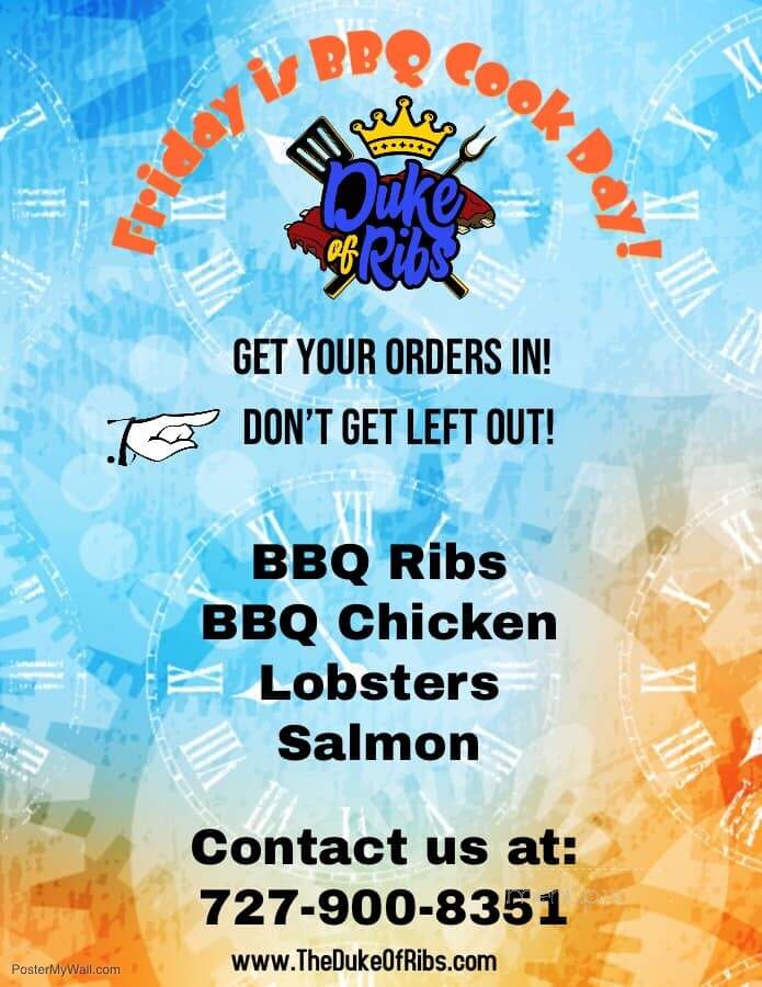 The Duke Of Ribs - St. Petersburg, FL menu_pic