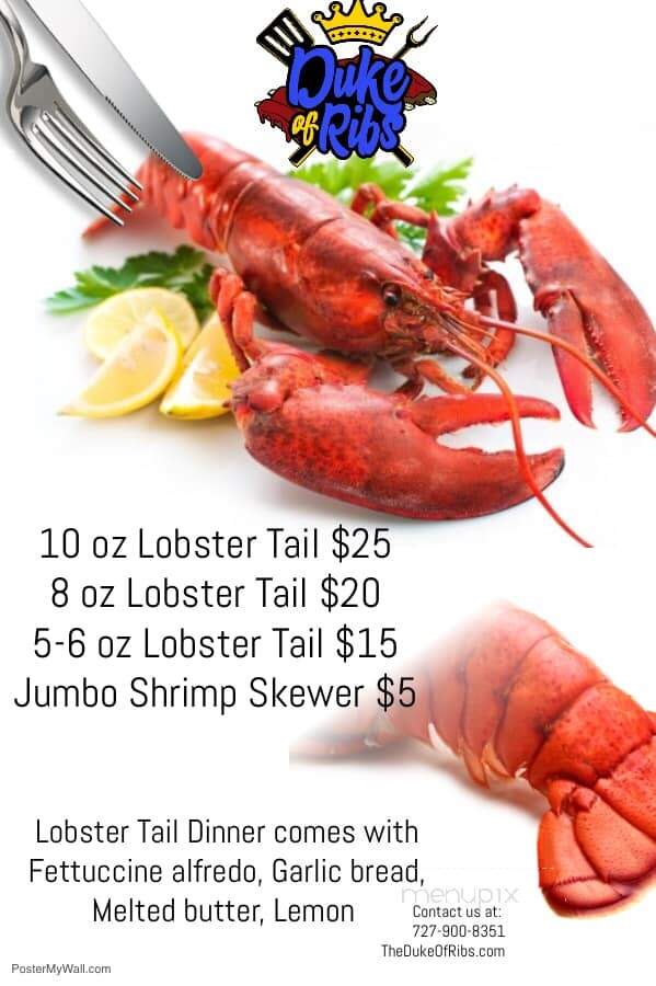 The Duke Of Ribs - St. Petersburg, FL menu_pic