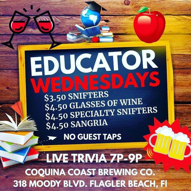 Coquina Coast Brewing Company - Flagler Beach, FL menu_pic