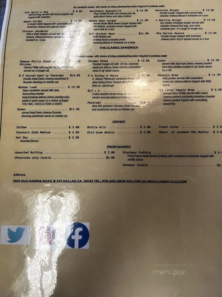 Dallas Bagels - Dallas, GA menu_pic
