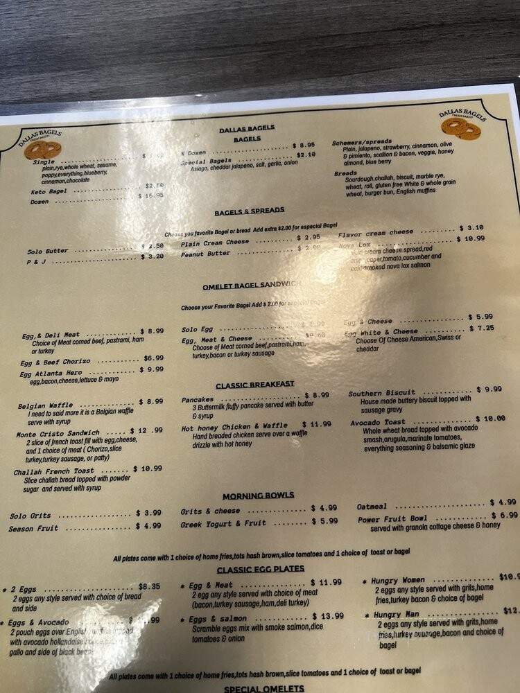 Dallas Bagels - Dallas, GA menu_pic
