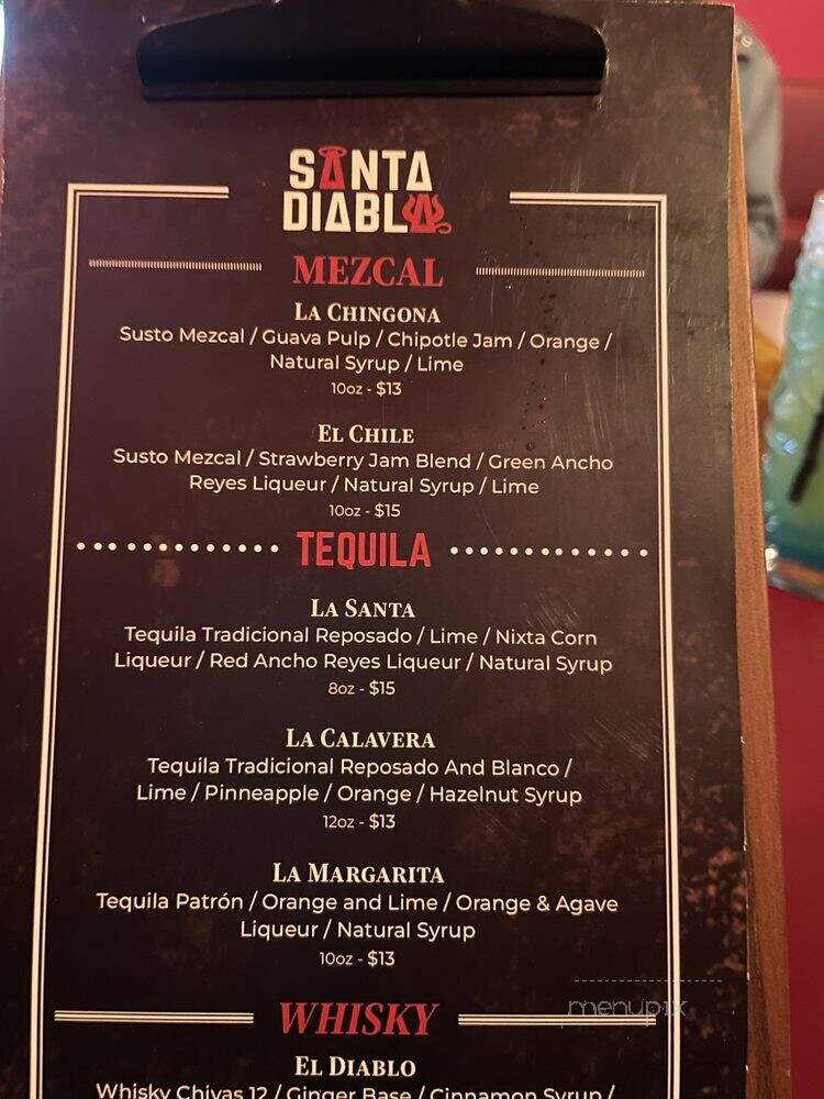 Santa Diabla - San Antonio, TX menu_pic