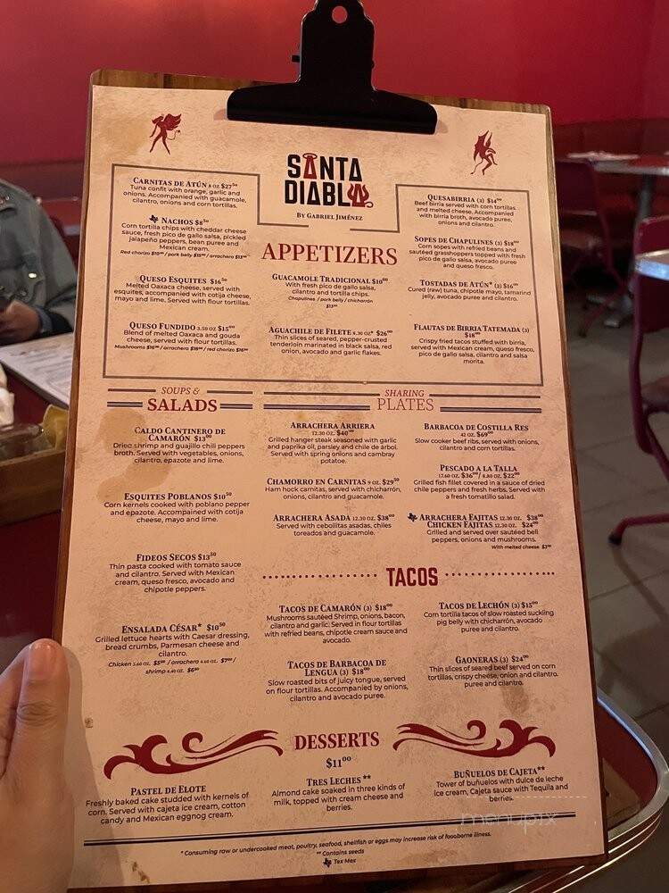Santa Diabla - San Antonio, TX menu_pic