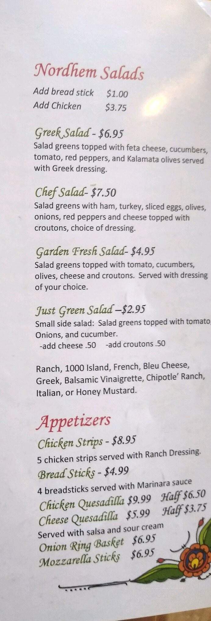 Nordhem - Karlstad, MN menu_pic