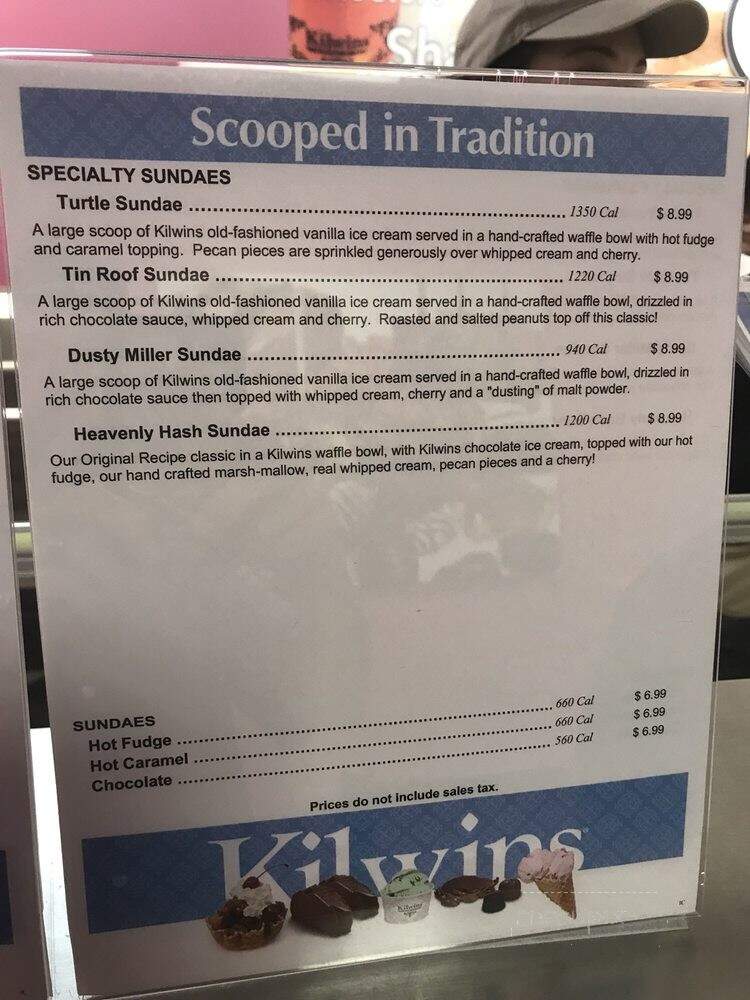 Kilwin's Chocolates & Ice Cream - Clearwater, FL menu_pic