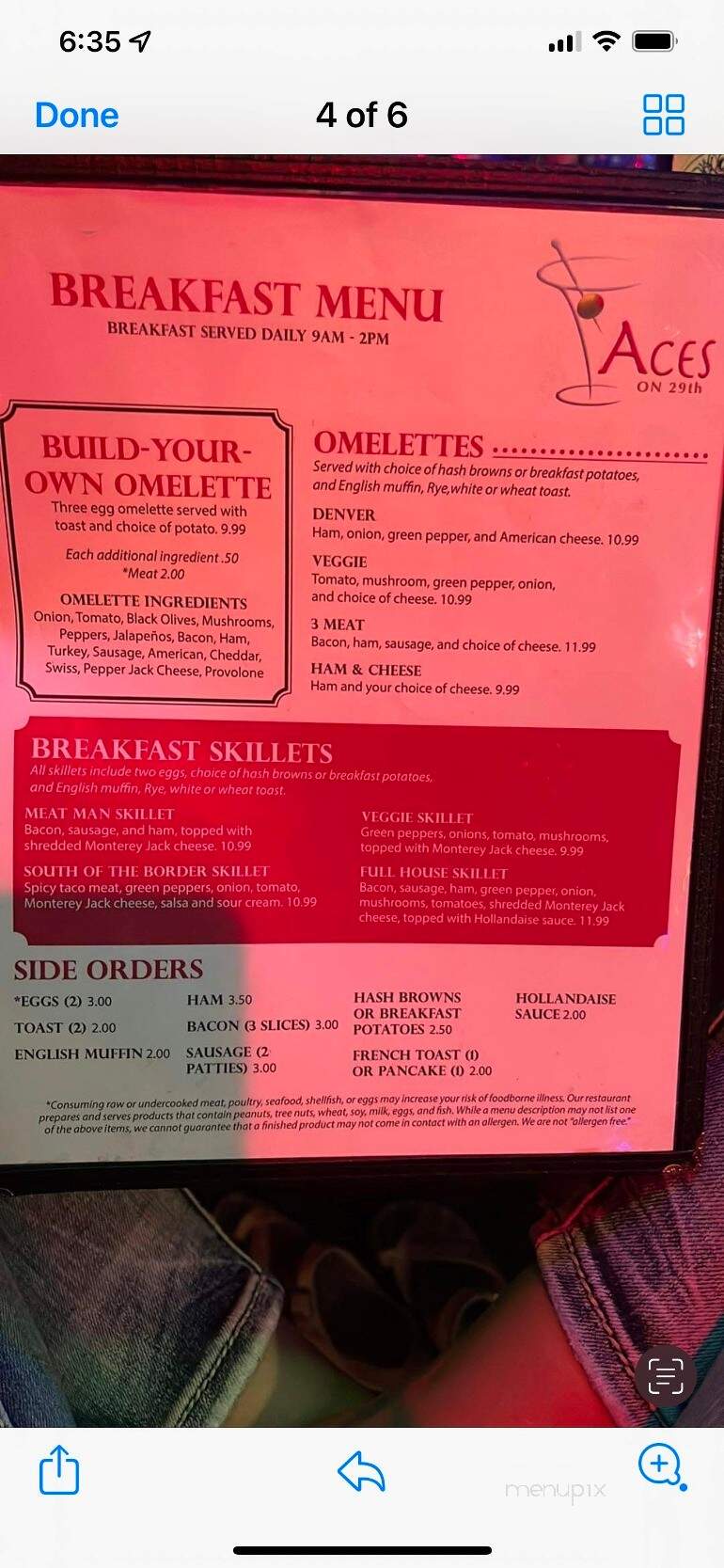 Ace's on 29th - Superior, WI menu_pic