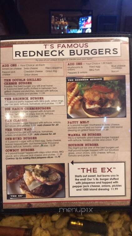 Tj's Redneck Steakhouse - Lebanon, MO menu_pic