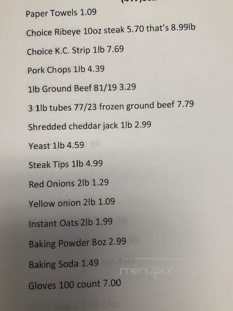 Tj's Redneck Steakhouse - Lebanon, MO menu_pic