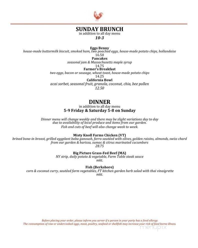 The Farm Table - Bernardston, MA menu_pic