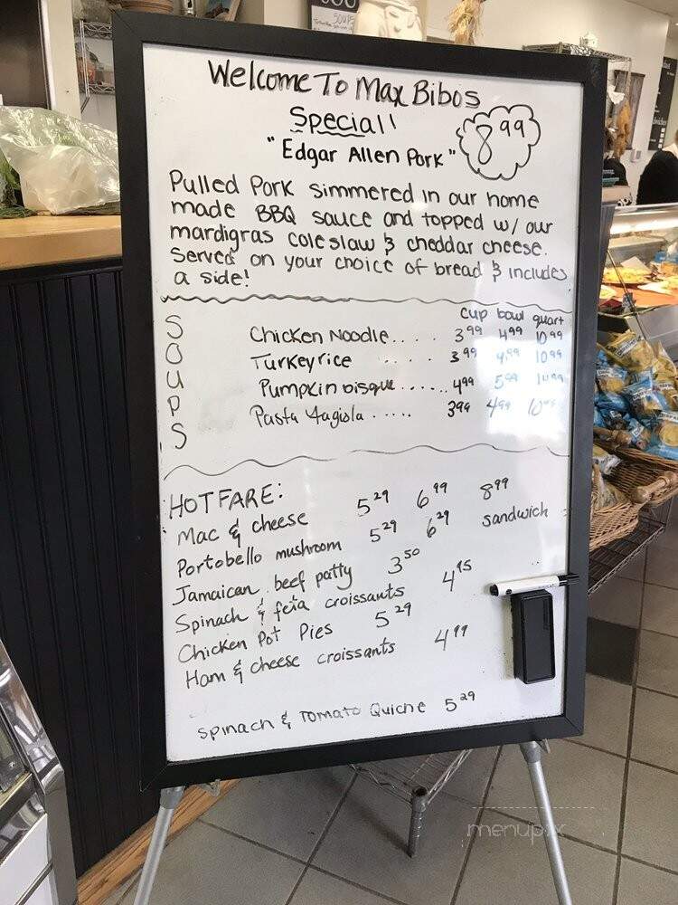 Max Bibo's Delicatessens - Wethersfield, CT menu_pic