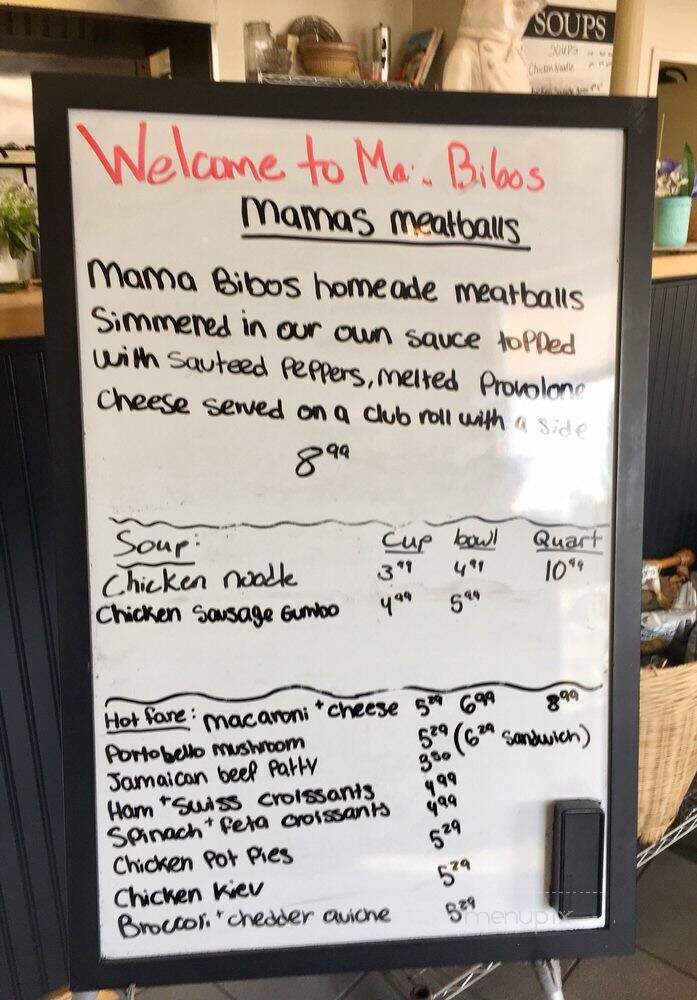 Max Bibo's Delicatessens - Wethersfield, CT menu_pic