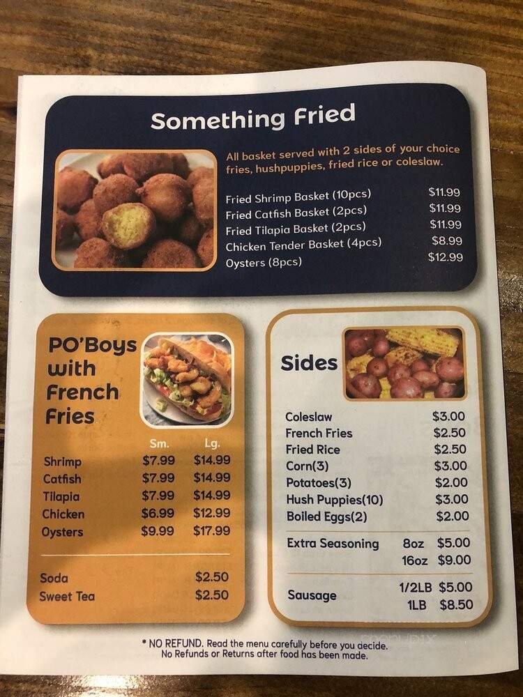 D'Crab Boat - Tallahassee, FL menu_pic