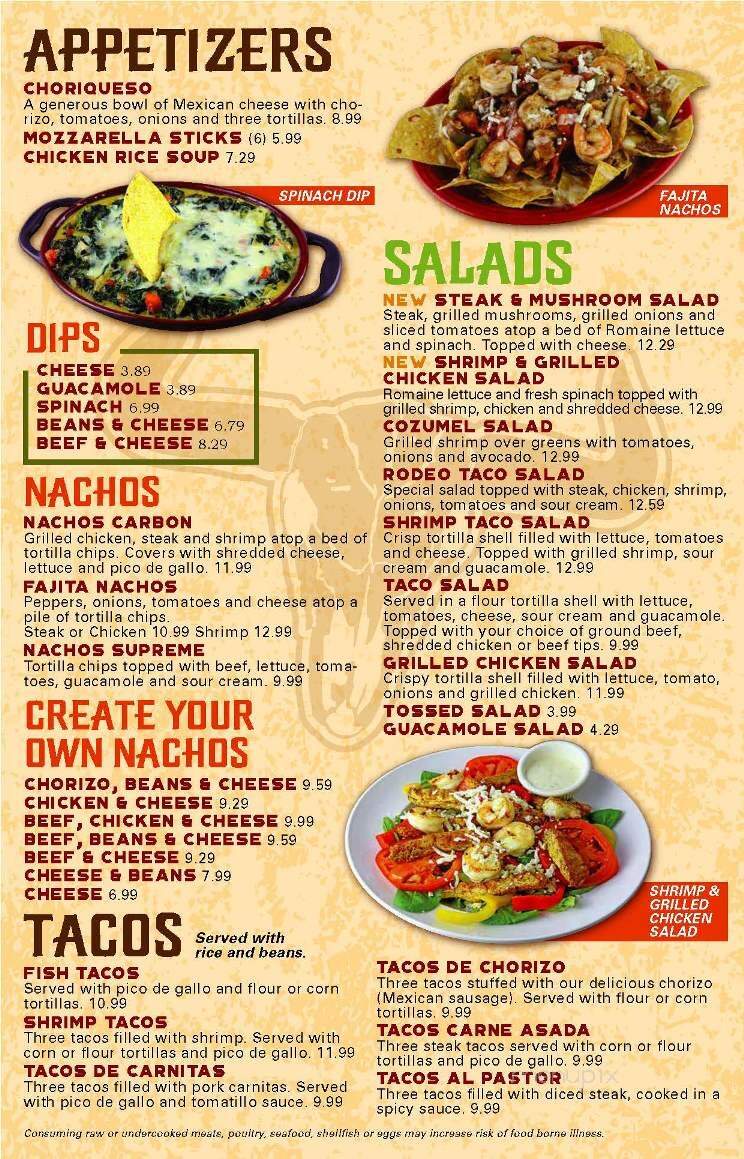 El Rodeo - Zionsville, IN menu_pic