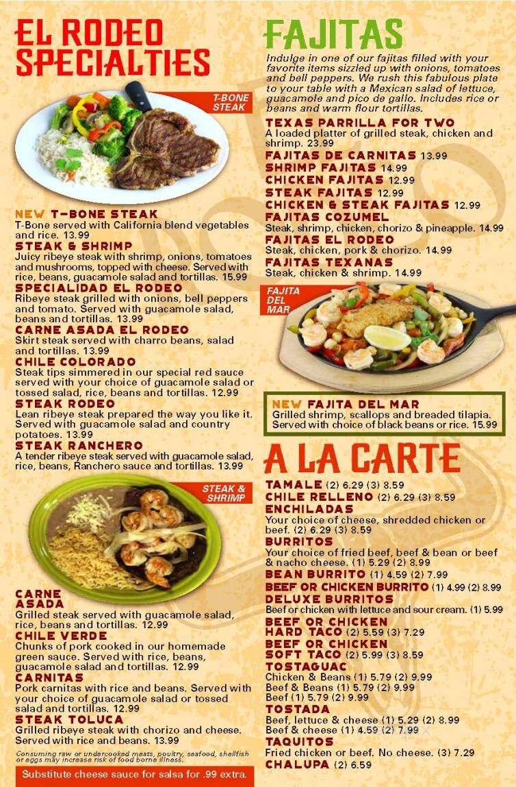 El Rodeo - Zionsville, IN menu_pic