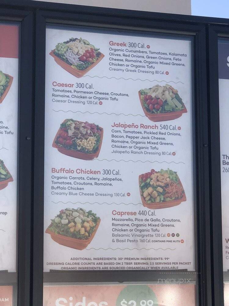 Salad and Go - Tucson, AZ menu_pic