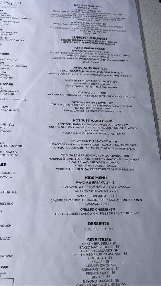 Just Brunch - Duluth, GA menu_pic