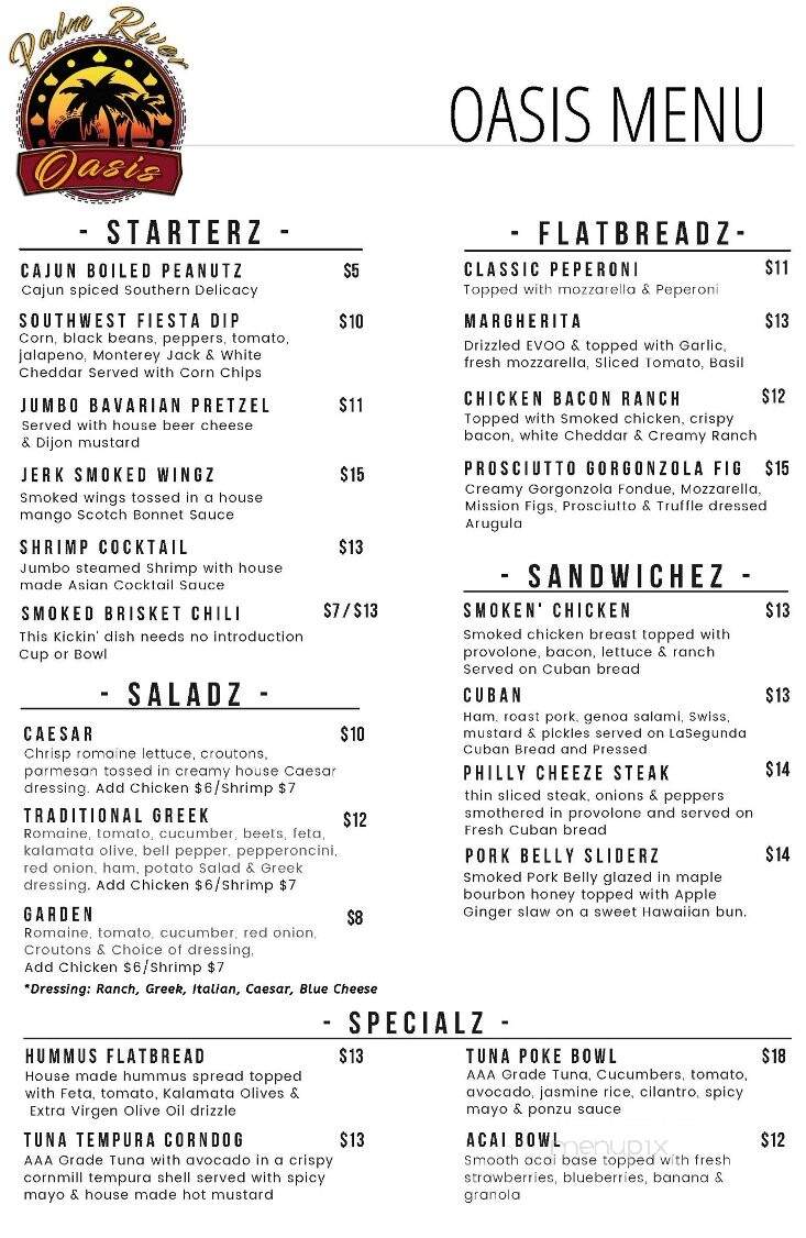 Egypt Shriners - Tampa, FL menu_pic