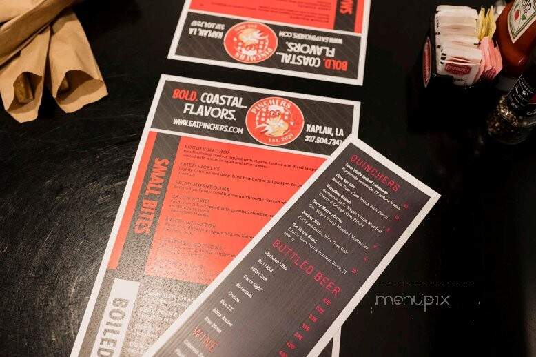 Pinchers - Maurice, LA menu_pic