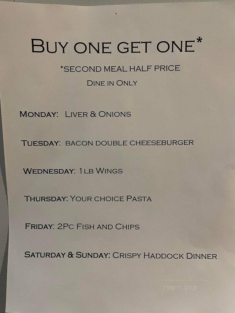 Papa's Pub And Pizzeria - Port Hawkesbury, NS menu_pic