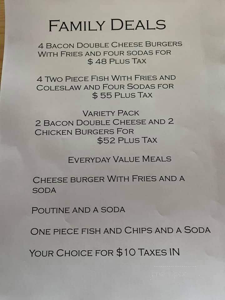 Papa's Pub And Pizzeria - Port Hawkesbury, NS menu_pic