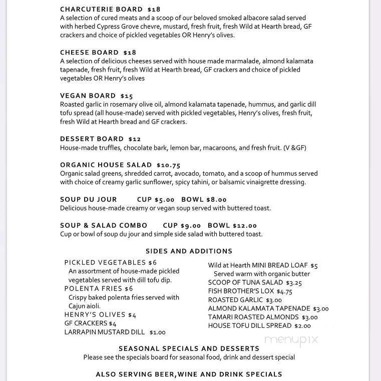 Beachcomber Cafe - Trinidad, CA menu_pic