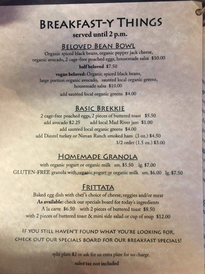 Beachcomber Cafe - Trinidad, CA menu_pic