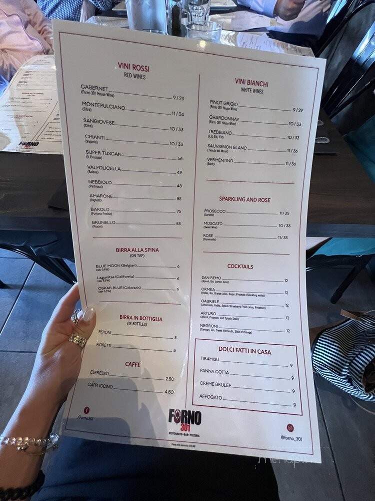 Forno 301 - Scottsdale, AZ menu_pic