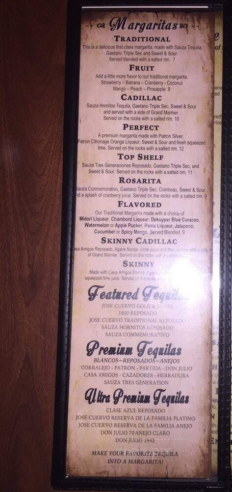 Yolanda's - Simi Valley, CA menu_pic