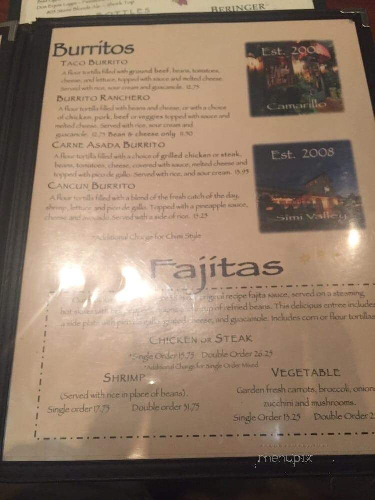 Yolanda's - Simi Valley, CA menu_pic