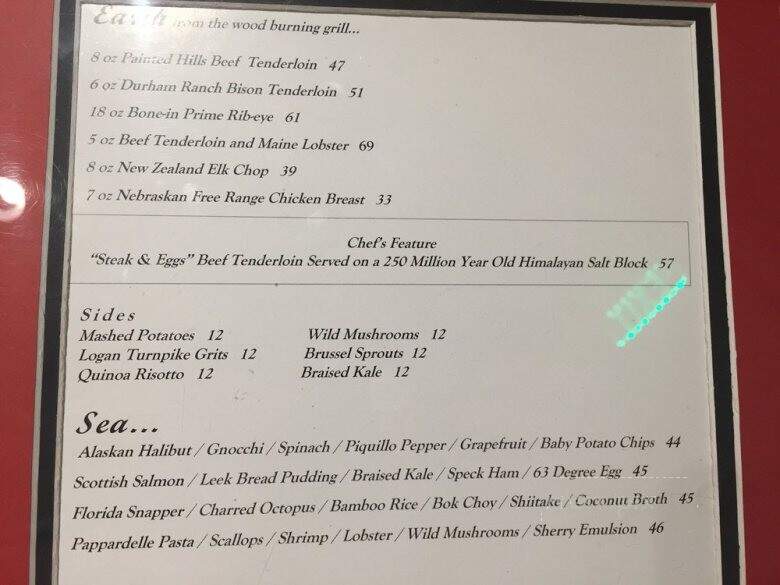 Ritz-Carlton Amelia Island - Salt, the Grill - Fernandina Beach, FL menu_pic