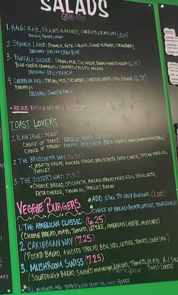 Sister's Cravings - Kingsport, TN menu_pic