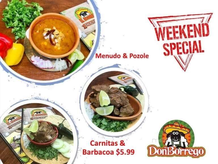 El Borrego - Kokomo, IN menu_pic