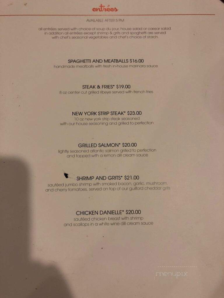 Piney Point - Grill & Seafood - Durham, NC menu_pic