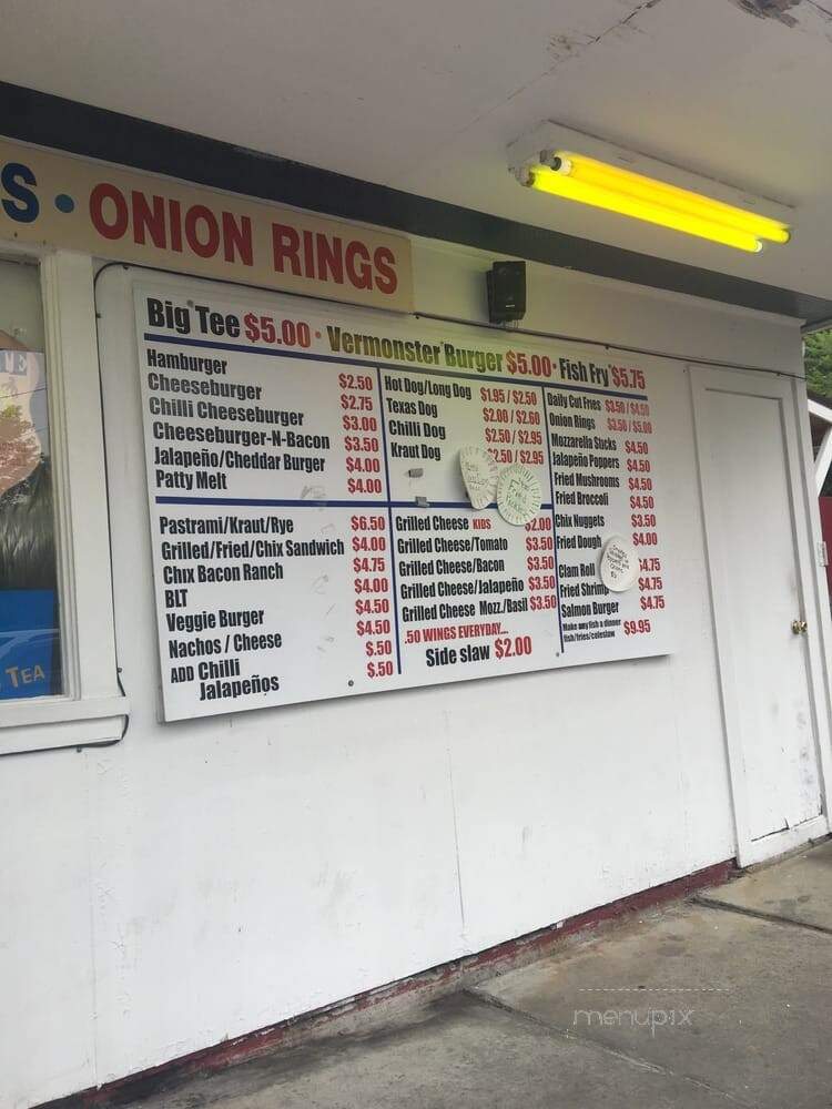 Tastee Freez - Bennington, VT menu_pic