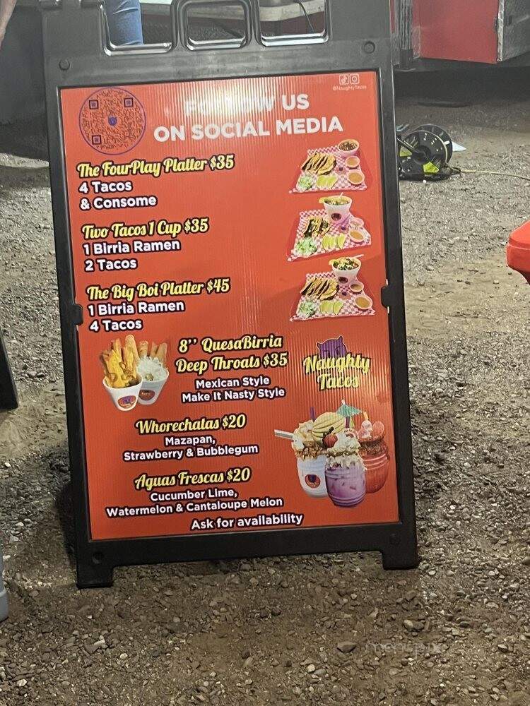 Naughty Tacos - Phoenix, AZ menu_pic