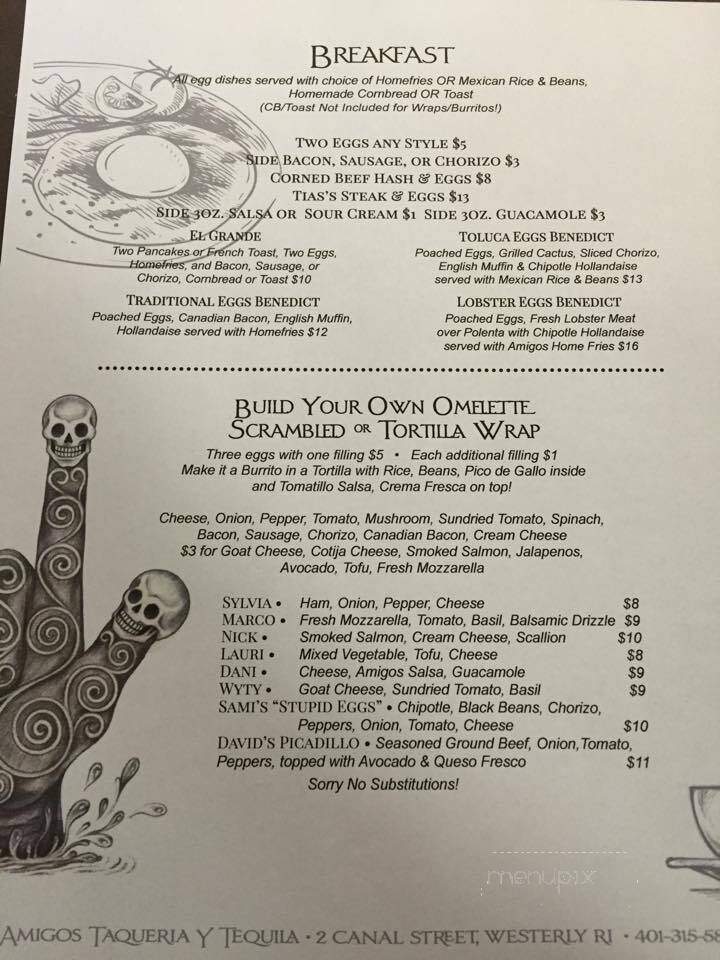 Amigos Taqueria y Tequila - Westerly, RI menu_pic
