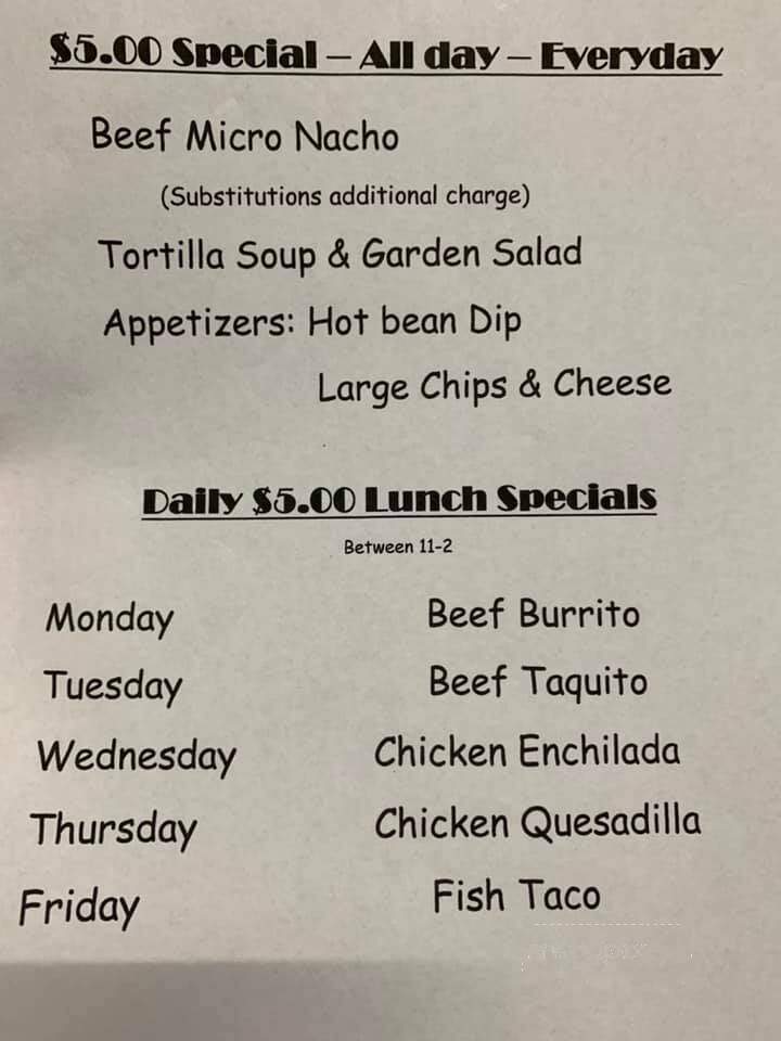 Trini & Carmens Waterford - Waterford, MI menu_pic