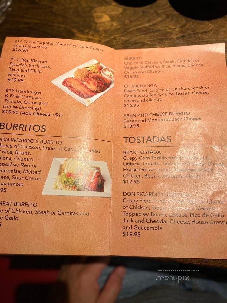Don Ricardos Bar & Grill - Arcadia, CA menu_pic
