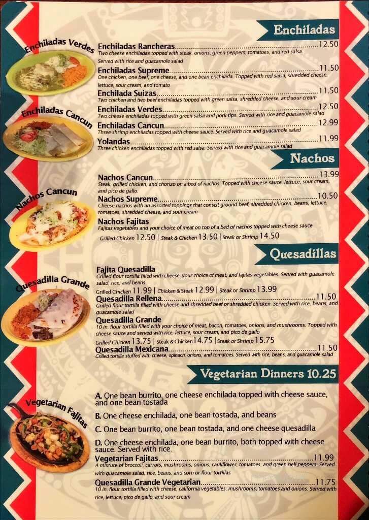 Fiesta Cancun Authentic Mexican Restaurants - Roscoe, IL menu_pic