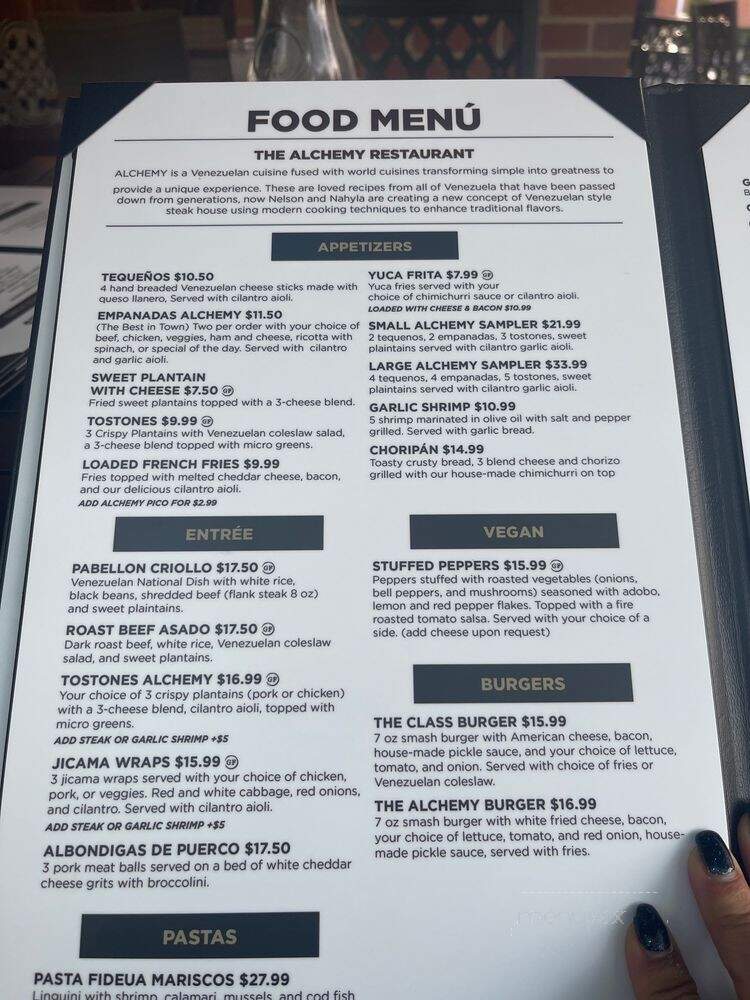 Alchemy Restaurant - Louisville, KY menu_pic