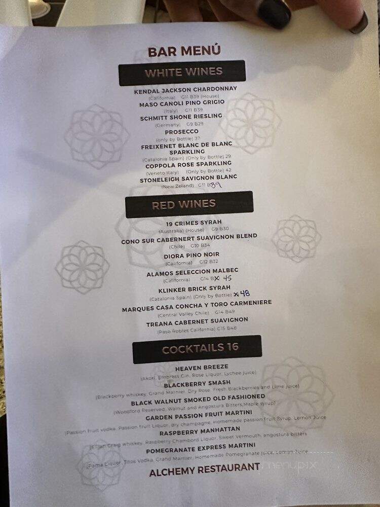 Alchemy Restaurant - Louisville, KY menu_pic