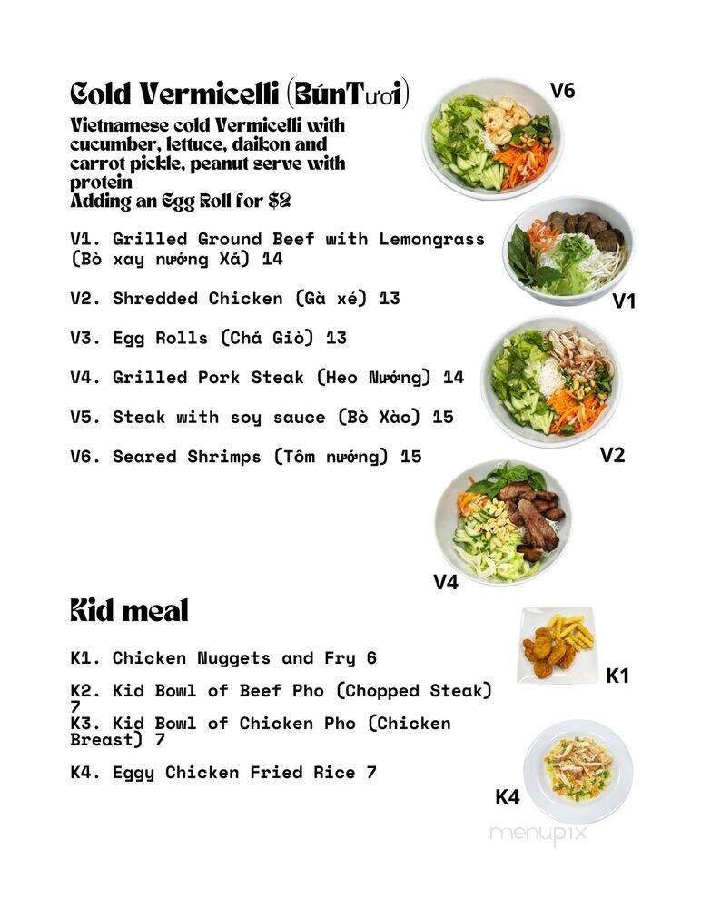 Pho Cincy - Fairfield, OH menu_pic