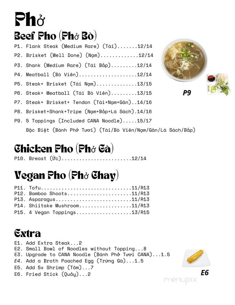 Pho Cincy - Fairfield, OH menu_pic