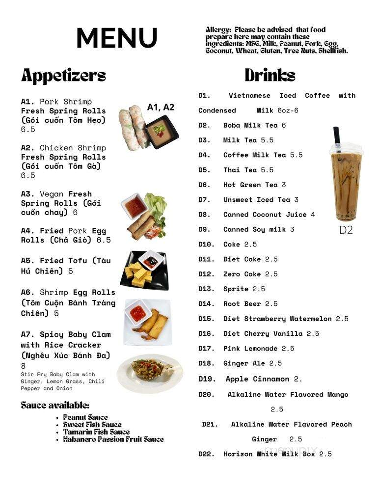 Pho Cincy - Fairfield, OH menu_pic