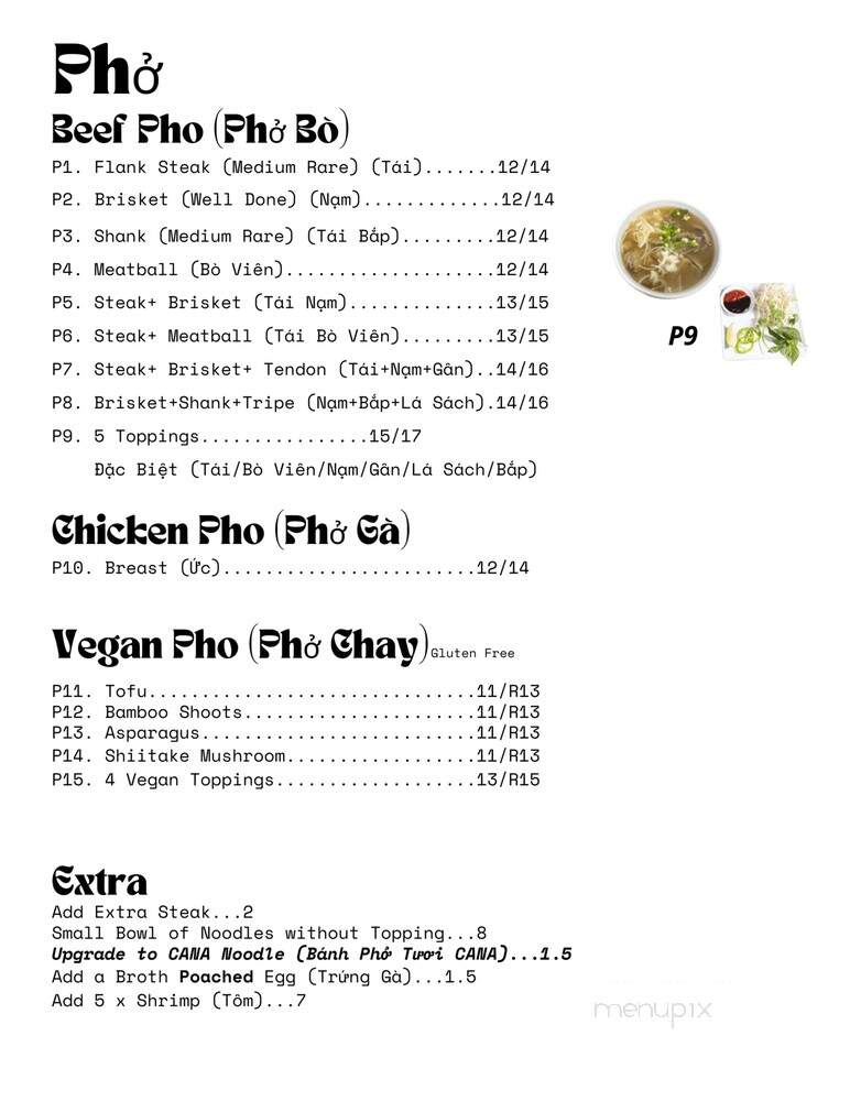 Pho Cincy - Fairfield, OH menu_pic
