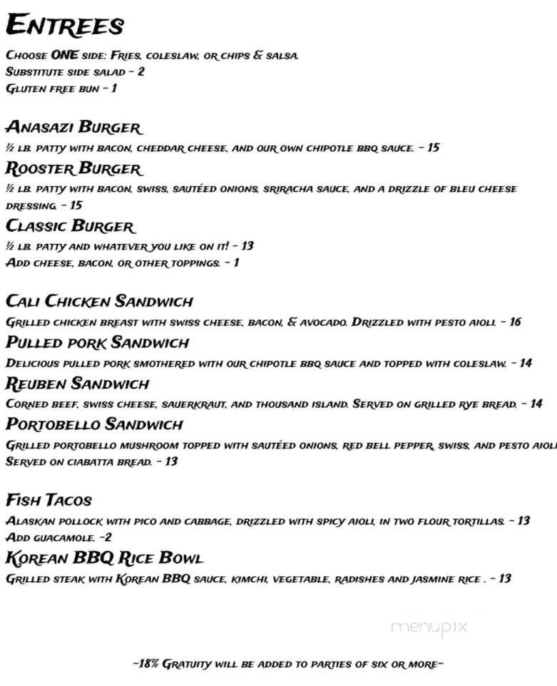 Destination Grill - Cortez, CO menu_pic