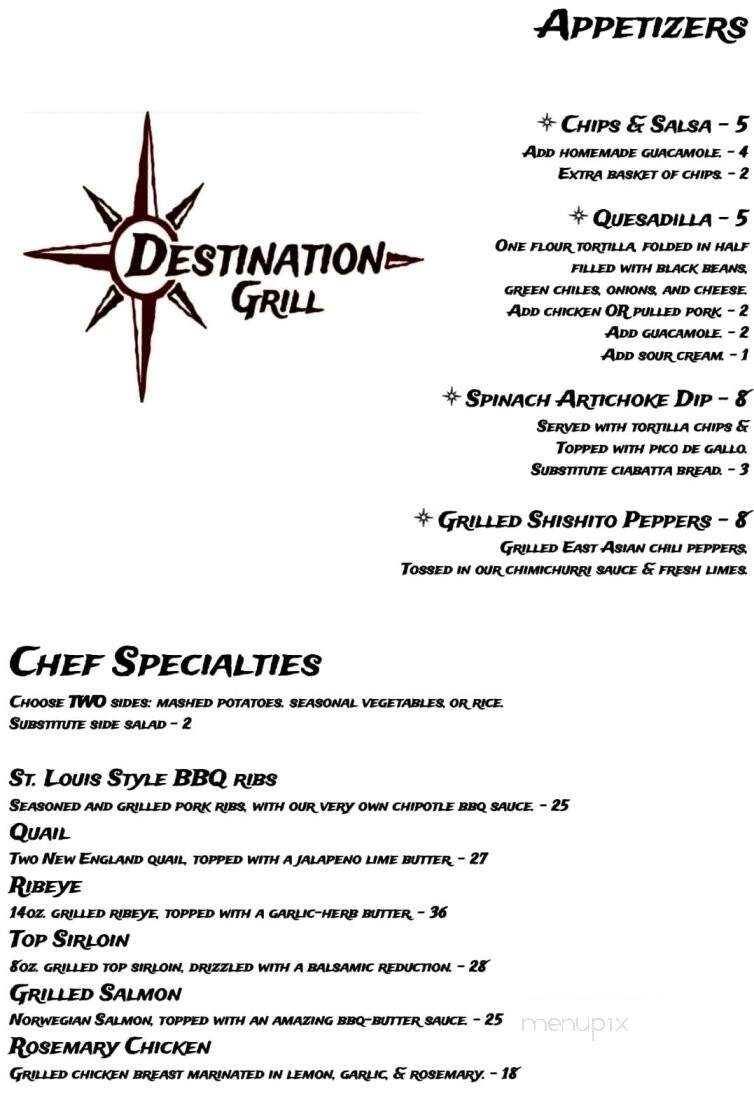 Destination Grill - Cortez, CO menu_pic