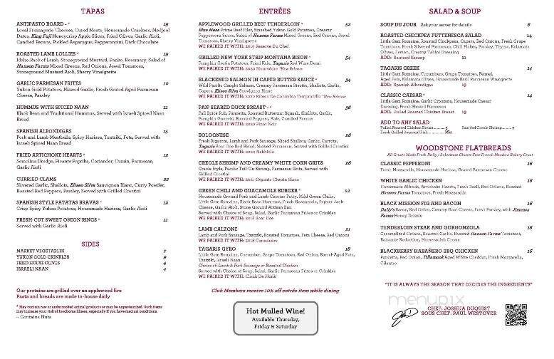 Tagaris Winery - Richland, WA menu_pic